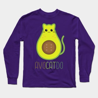 Avocado Cat (AvoCATdo) Long Sleeve T-Shirt